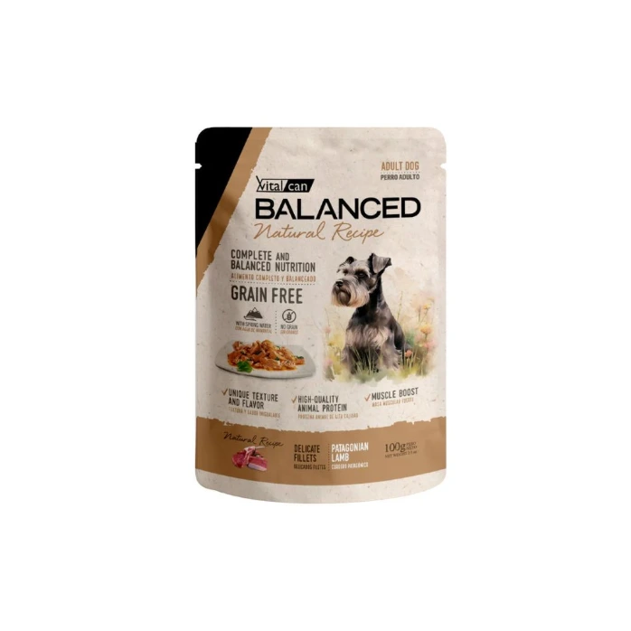 [Vit-1320901] Balanced Natural Recipe Pouch Perro Adulto Cordero