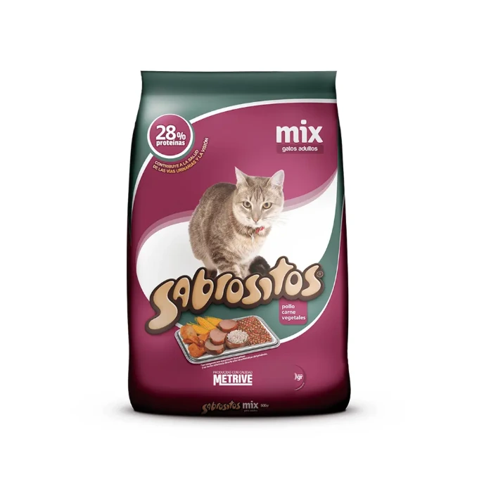 [mtv-39502] Sabrositos Alimento Gato Mix (Pollo, Carne y Vegetales) (1 Kg)