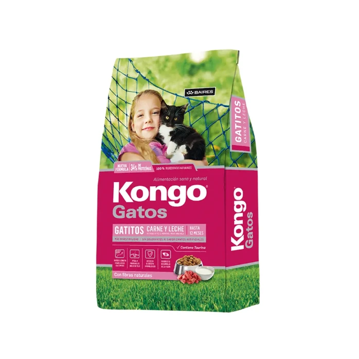 Kongo Natutal Gatito Carne y Leche