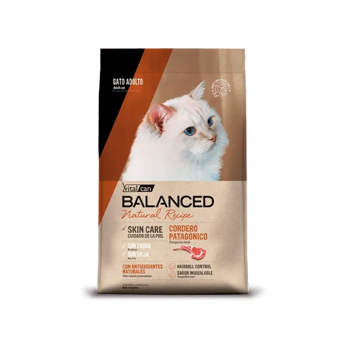 [VIt-2174901] Balanced Natural Recipe Gato Cordero Patagónico (3 Kg)