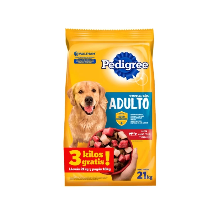 Pedigree Adulto Carne, Pollo y Cereales