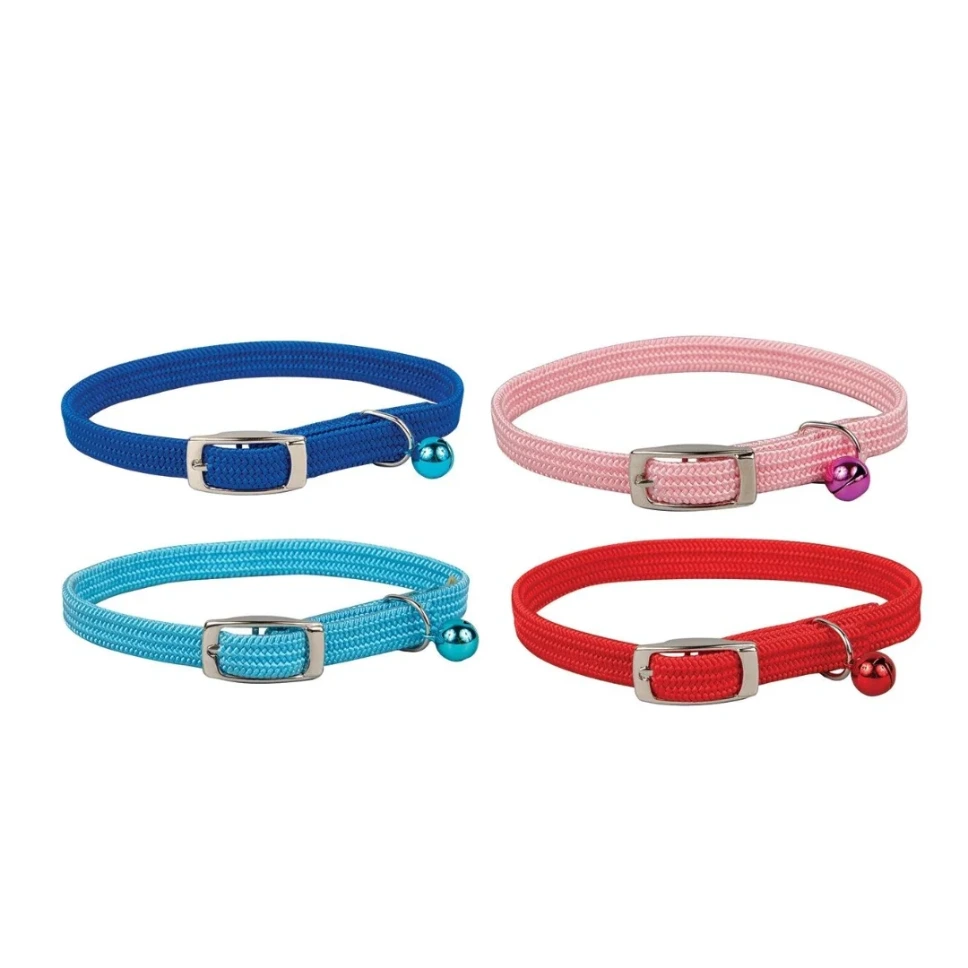 [Per-0316] Collar Fantasía Elastico C/Cascabel para Gatos