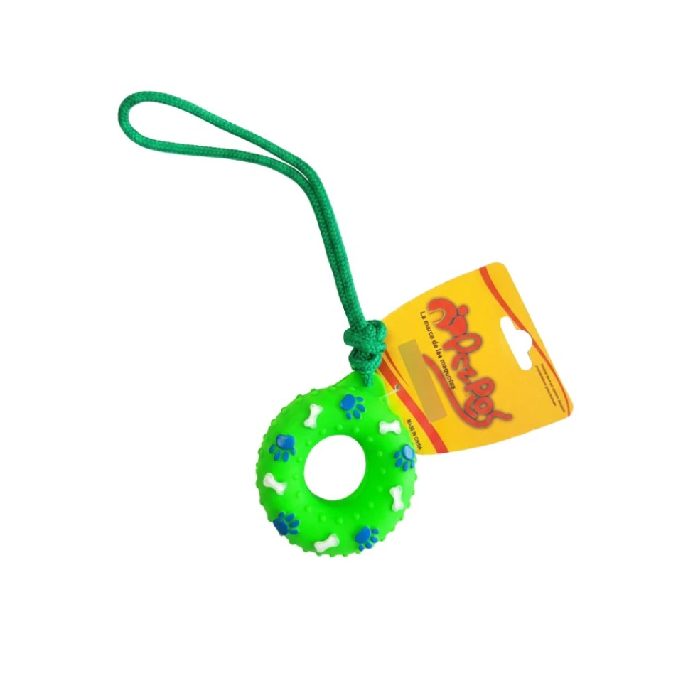 [Per-0786] Juguete Rueda con Puntas 9,5 Cm Con Cordon Largo