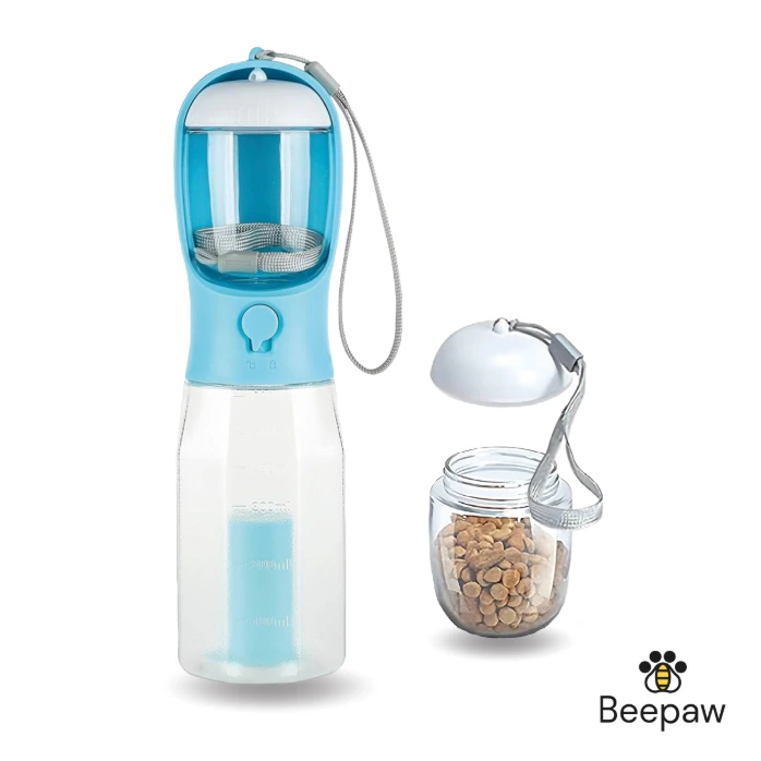 [Bp-112151] Botella Dispensadora Agua, Comida y Bolsa (CELESTE)
